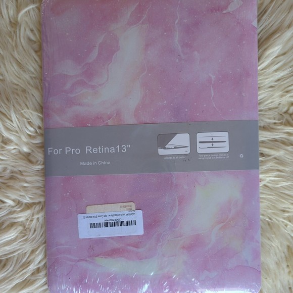 NEW Pink Swirl Shell Case for MacBook Pro Retina Air 13" - Picture 1 of 6
